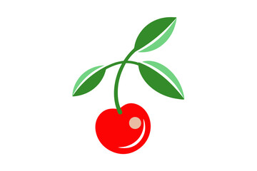 Christmas Cherry with Leaves Vector Line Art, SVG Design, Cut Files for Cricut & Silhouette