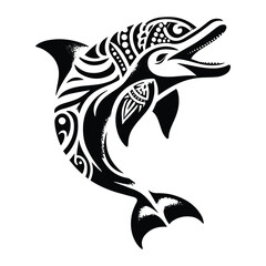 Naklejka premium Dolph in fish in bohemian