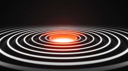 Layered Rings of Progress: A series of concentric rings, with each ring representing a small success