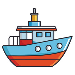 Variety of boats in flat design