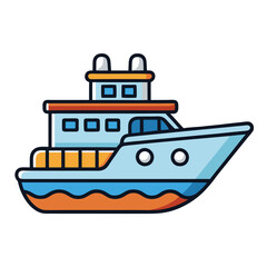 Variety of boats in flat design