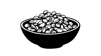 Coarsely ground nuts used as a topping or ingredient in baked goods and desserts, vector illustration art