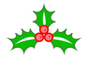 Christmas Holly Berry and Leaves Vector Line Art, Logo Icon, SVG, Cut Files for Cricut & Silhouette