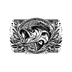 Largemouth Bass fish in bohemian