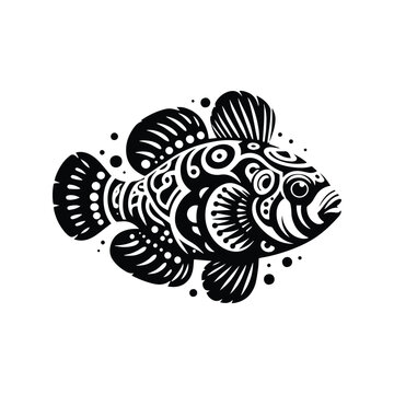 recommend clip art: Mandarinfish in bohemian