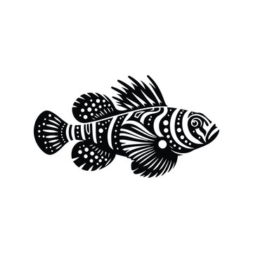 recommend clip art: Mandarinfish in bohemian