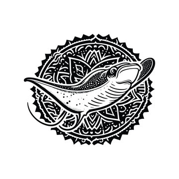 recommend clip art: MantaRay fish in bohemian
