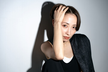 サロンモデルイメージ　ライティング撮影