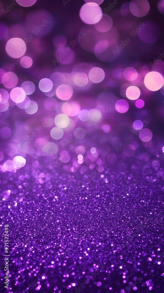 Poster purple glitter texture creating stunning bokeh effect background