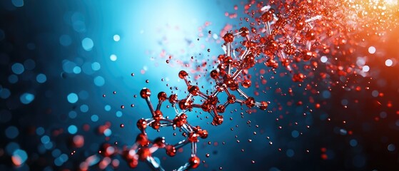 Catalyst breaking down a large molecule, reaction pathway visualized in detail, Catalyst decomposition, chemical catalysis