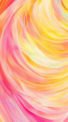 Fototapeta premium Soft pastel radial pattern with pink and yellow hues creates vibrant atmosphere