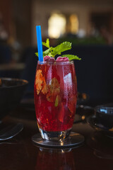 cocktail with strawberry