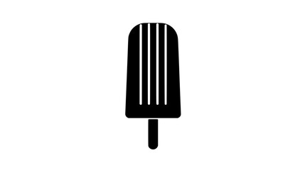 Layered popsicle placed horizontally on a flat surface, no accompanying items nearby, vector illustration art