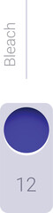 Minimalist icon representing bleach level 12, symbolizing strength and concentration with its bold blue color