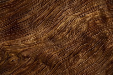 Naklejka premium Beautifully textured oak wooden surface, showcasing intricate grain patterns and rich brown tones. The wood appears polished and smooth, highlighting its natural beauty.