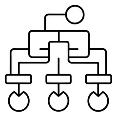 Workflow Management Icon Line Art Vector