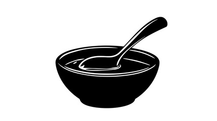 Sweetened fruit puree, reduced to a thick consistency, typically used in pastries, vector illustration art