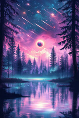 night in the mountains