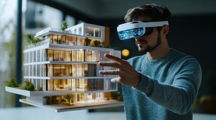 Architect using VR for Building Design
