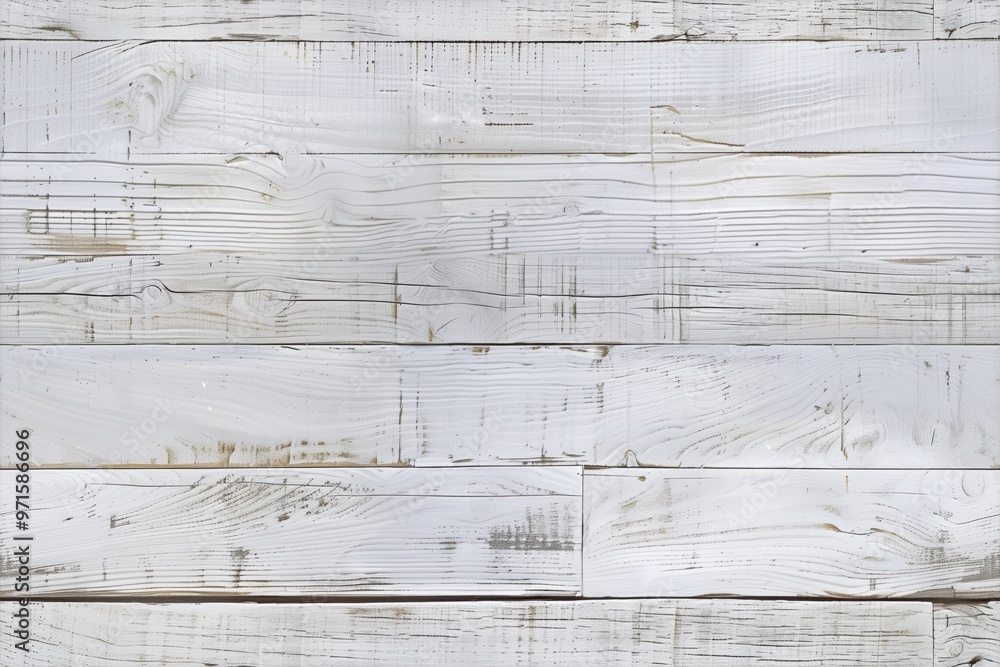 Poster whitewashed panel wooden planks, showcasing a rustic texture with visible grain patterns and knots. 
