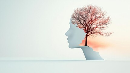 Wellbeingfocused recruitment in HR, mental health initiatives, 3D illustration