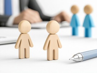 Compliance management meeting in HR, policies review, 3D illustration
