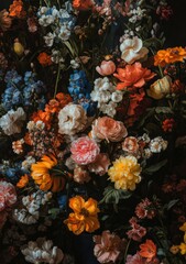 Exquisite Floral Display in Vibrant Hues