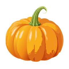 Obraz premium Ripe Pumpkin Vector Illustration for Fall and Halloween