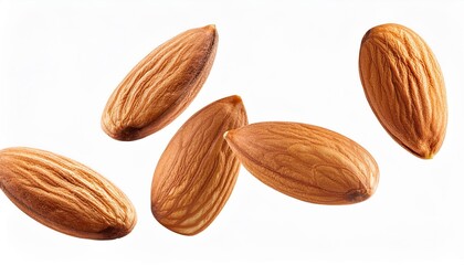 almonds isolated on white background