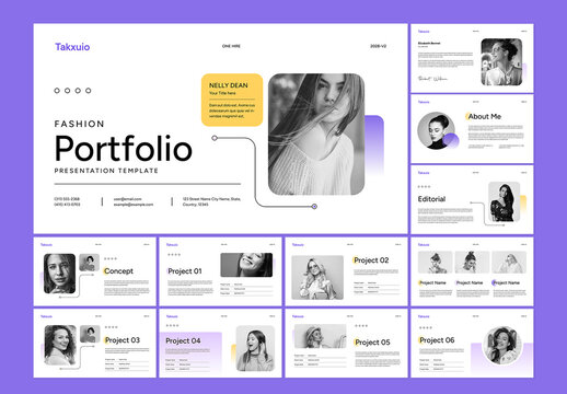 Geometric Portfolio Presentation Layout
