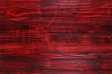 A textured wooden surface with a deep red hue, showcasing natural grain patterns and a glossy finish. Ideal for backgrounds or design elements.