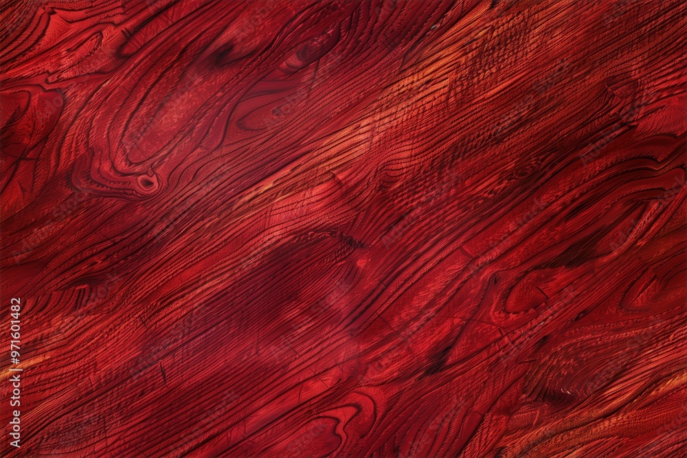 Poster a textured wooden surface with rich red tones and intricate grain patterns, creating a warm and invi