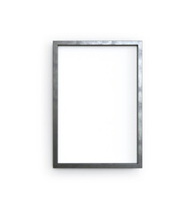 Metal frame for a painting or photo, 3d illustration