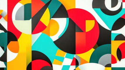 Obraz premium Abstract Geometric Pattern with Vibrant Colors