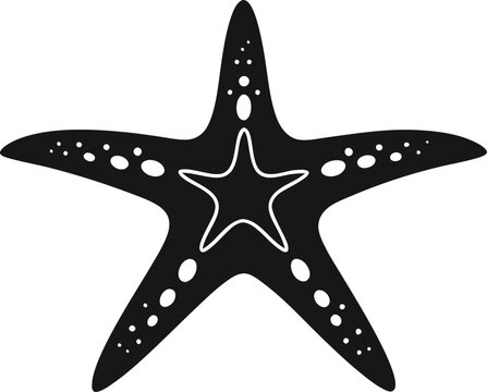 recommend clip art: starfish silhouette vector illustration .