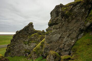 Iceland cave house and dragin wood ladder