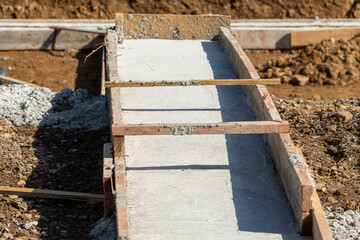 a new concrete sidewalk