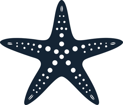 recommend clip art: starfish silhouette vector illustration .