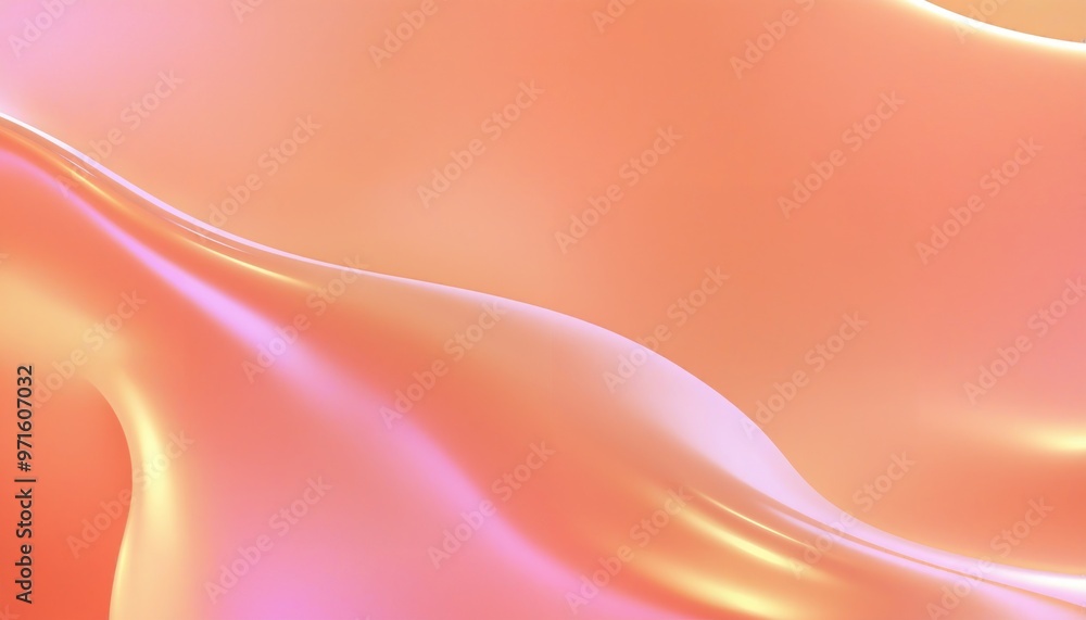 Wall mural a vibrant abstract background with fluid, wavy lines in orange and pink hues. ideal for dynamic and 