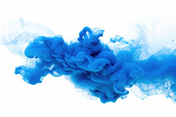 PNG Vibrant blue ink cloud
