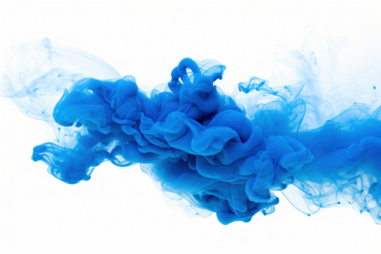 PNG Vibrant blue ink cloud