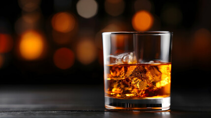 Whisky Drink With Hard Light.