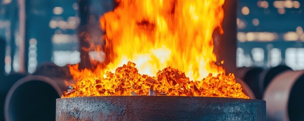 Obraz premium steel industry production recycling