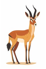 Obraz premium Elegant Antelope Standing in a Natural Pose With a Neutral Background During Daylight Hours