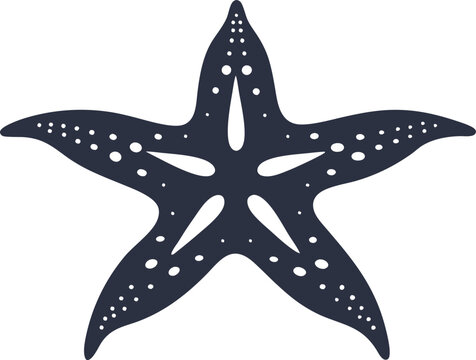 recommend clip art: starfish silhouette vector illustration .