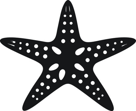 recommend clip art: starfish silhouette vector illustration .