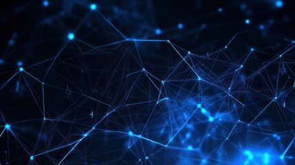 Abstract representation of interconnected networks with glowing blue lines and nodes.