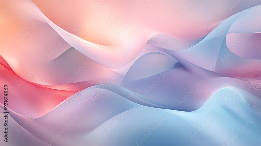 Poster abstract background with soft, flowing colors and shapes.