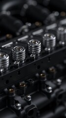Detailed Close-Up of Engine Components Showcasing Precision Engineering and Craftsmanship