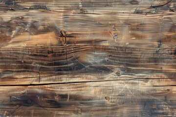 Naklejka premium Weathered rustic wooden surface with dark, charred markings and natural grain patterns. The texture is rough and rustic, showcasing the beauty of aged wood.